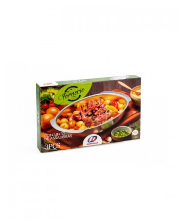CJ. ASSADEIRAS OVAIS 03 PÇS - FORNERIE CJ. ASSADEIRAS OVAIS 03 PÇS - FORNERIE
